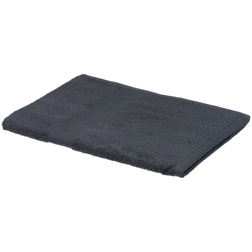 Полотенце Soft Me Light, среднее, темно-серое с логотипом