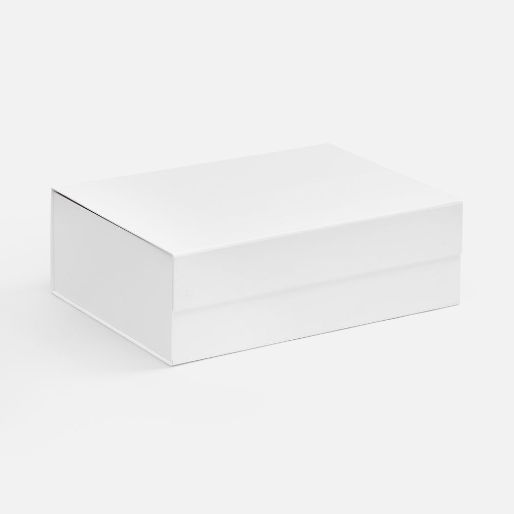 Коробка складная RealBig Fold, белая с логотипом