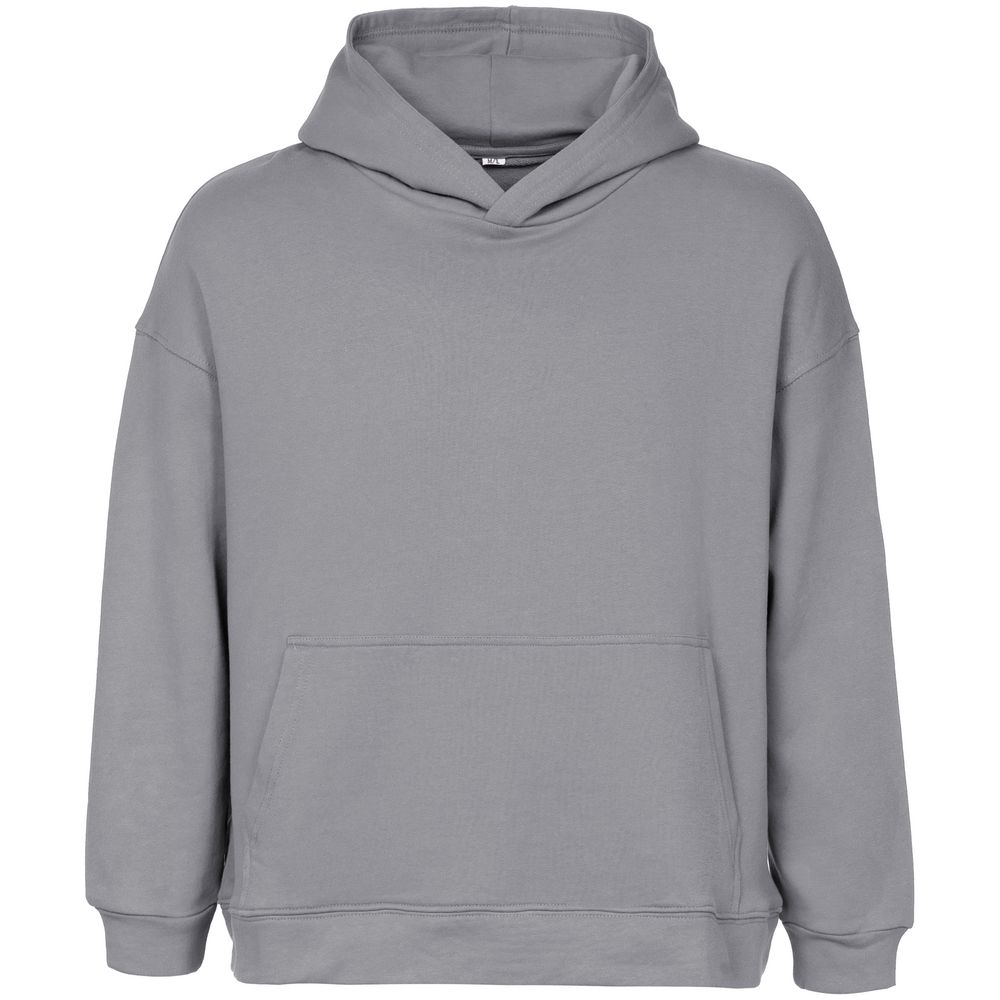 Худи оверсайз унисекс Outshine, серое с логотипом