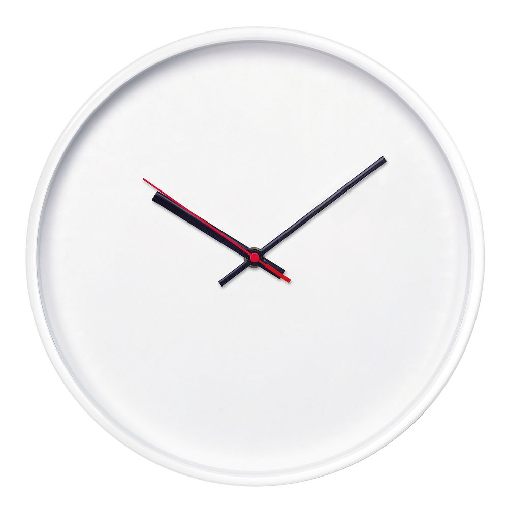 Часы настенные ChronoTop, белые с логотипом