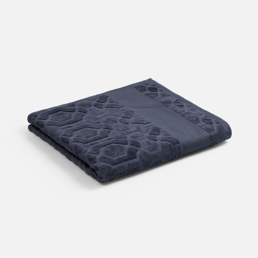 Полотенце Velin, большое, темно-серое с логотипом