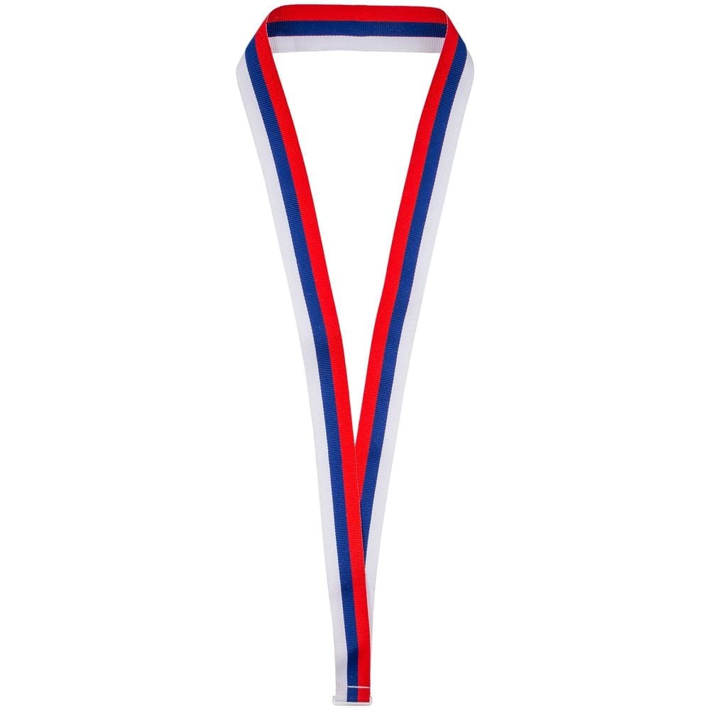Лента для медали с пряжкой Ribbon, триколор с логотипом