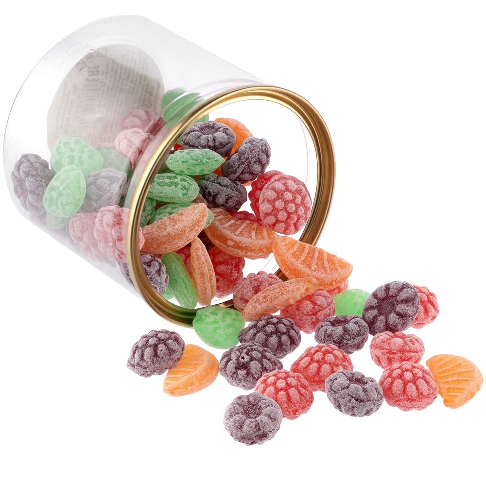 Карамель леденцовая Candy Crush, со вкусом фруктов, с прозрачной крышкой с логотипом