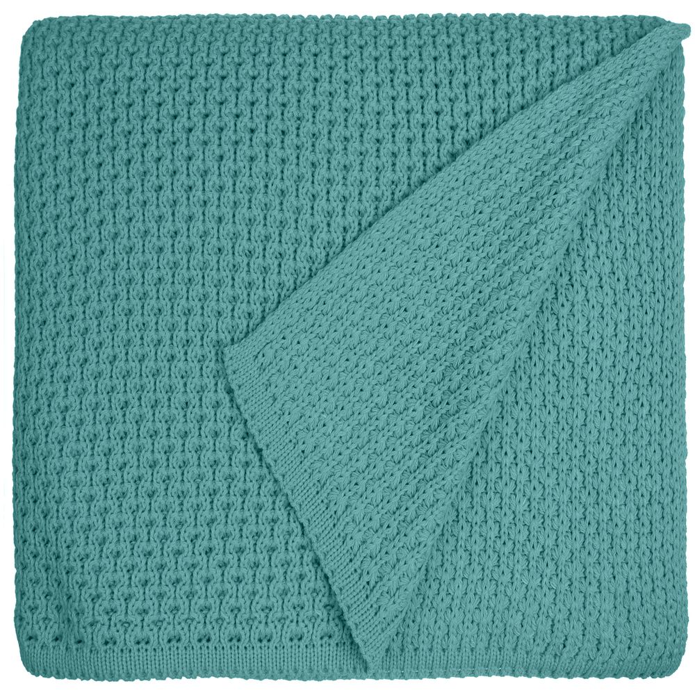 Плед Serenita, бирюзовый (тиффани) с логотипом