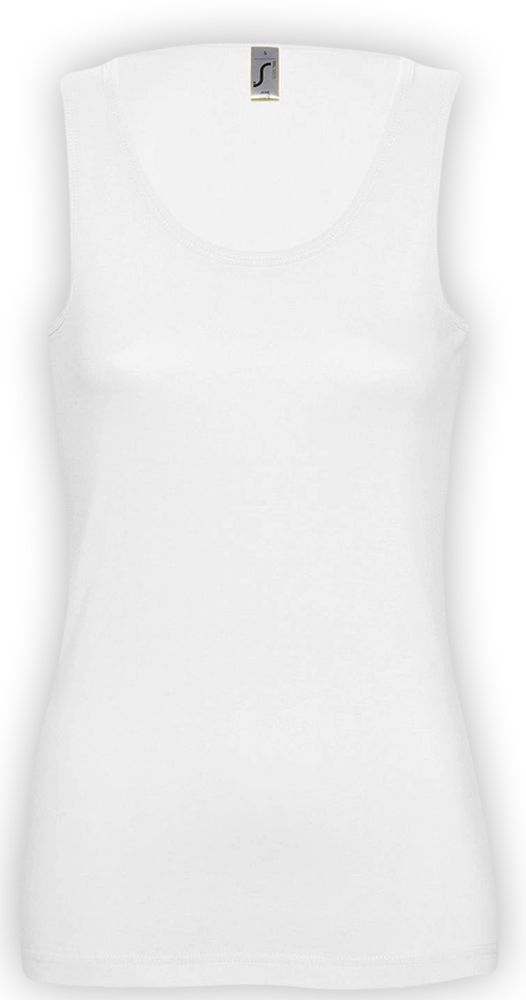 Майка женская Jane 150, белая с логотипом