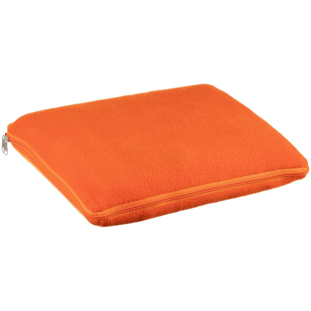 Дорожный плед-подушка Pathway 2, оранжевый с логотипом