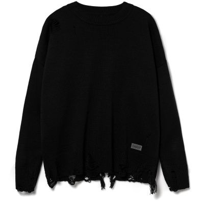 Джемпер оверсайз унисекс Grunge в сумке, черный с логотипом