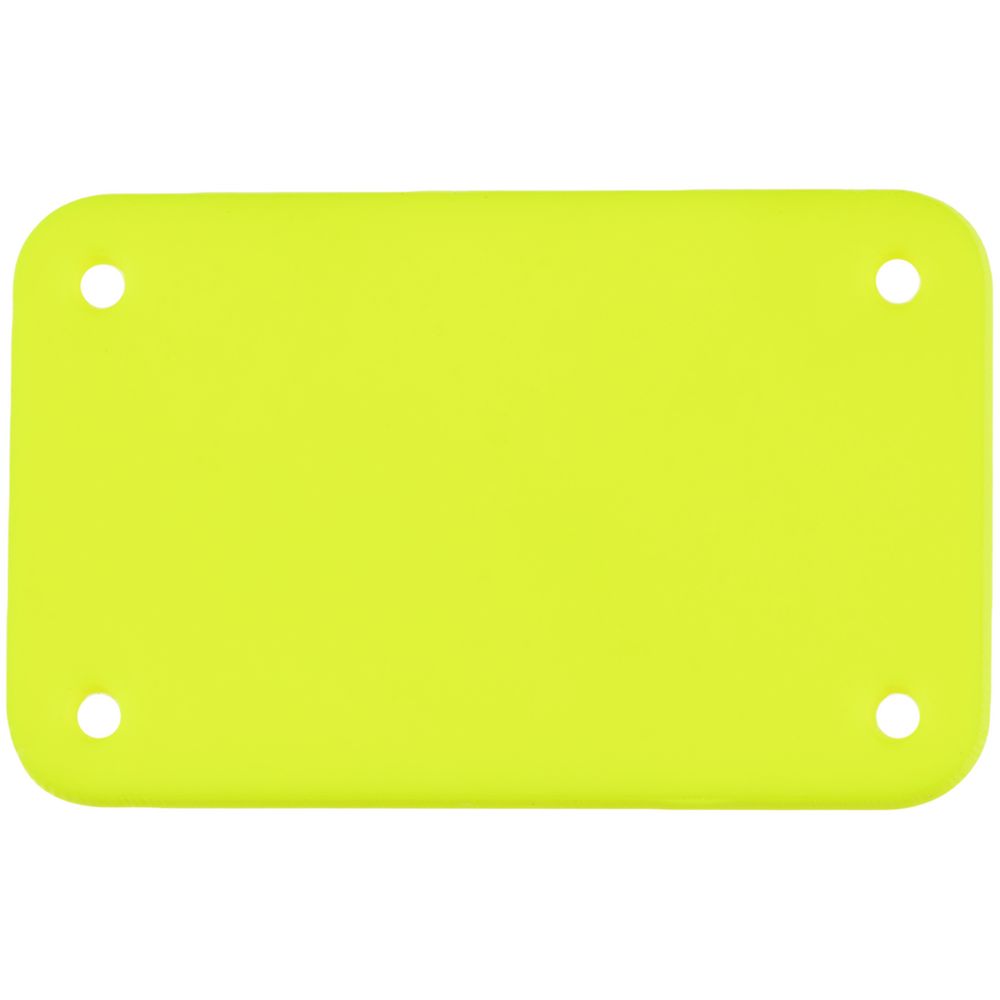 Лейбл из ПВХ Kreta, S, желтый неон с логотипом