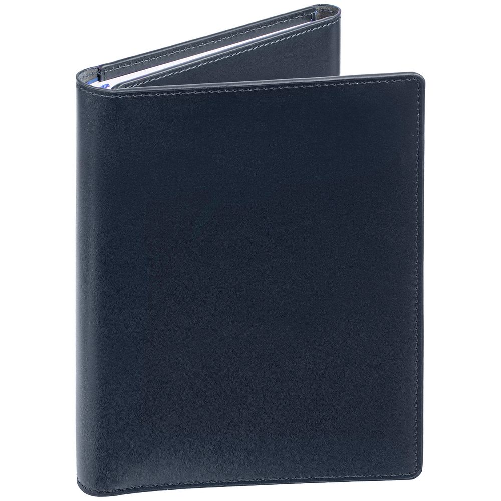 Ежедневник-портфолио Napoli, недатированный, синий с логотипом