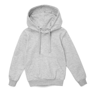 Толстовка с капюшоном детская Kirenga Kids, серый меланж с логотипом