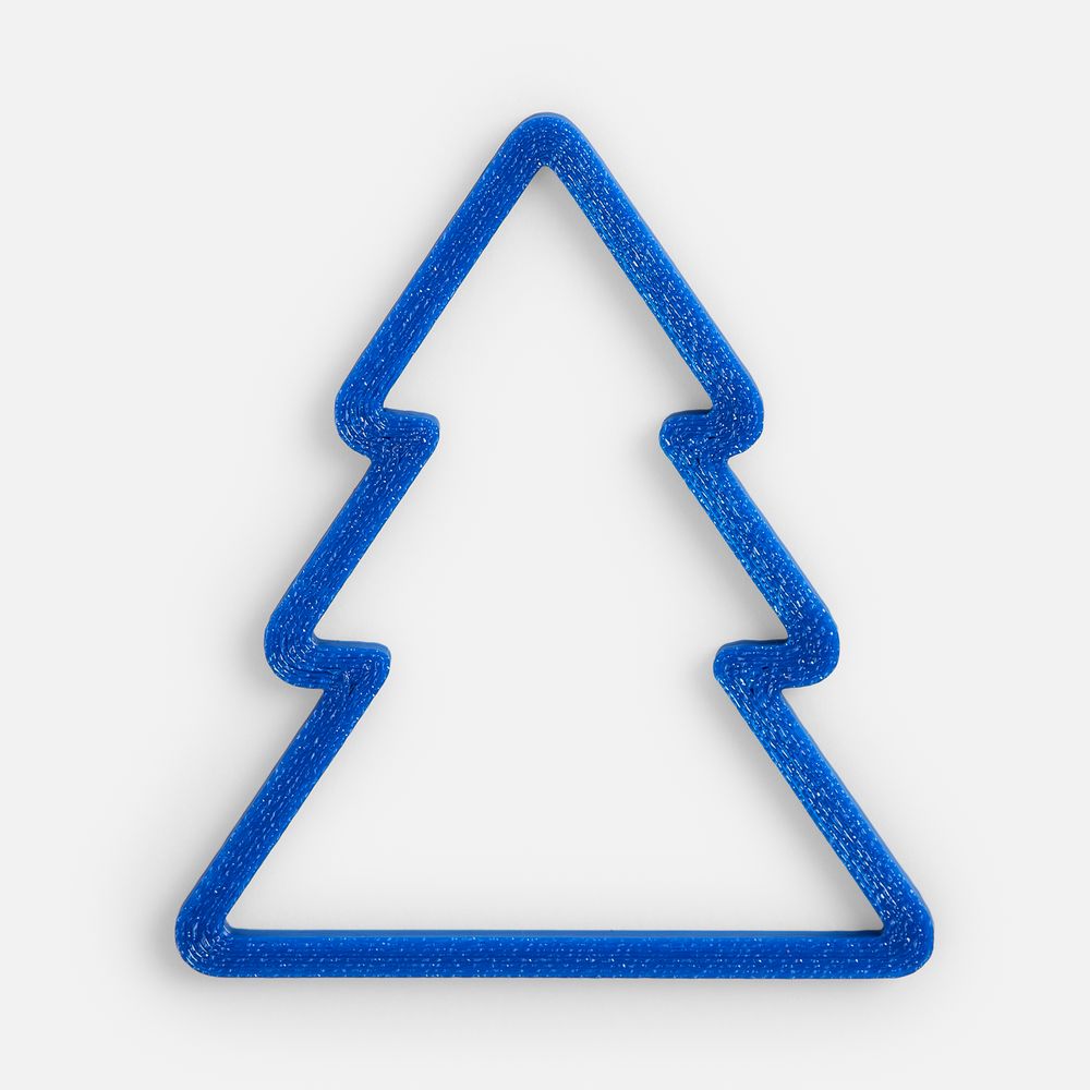 Подвеска «Елочка», 3D-печать, синяя с логотипом