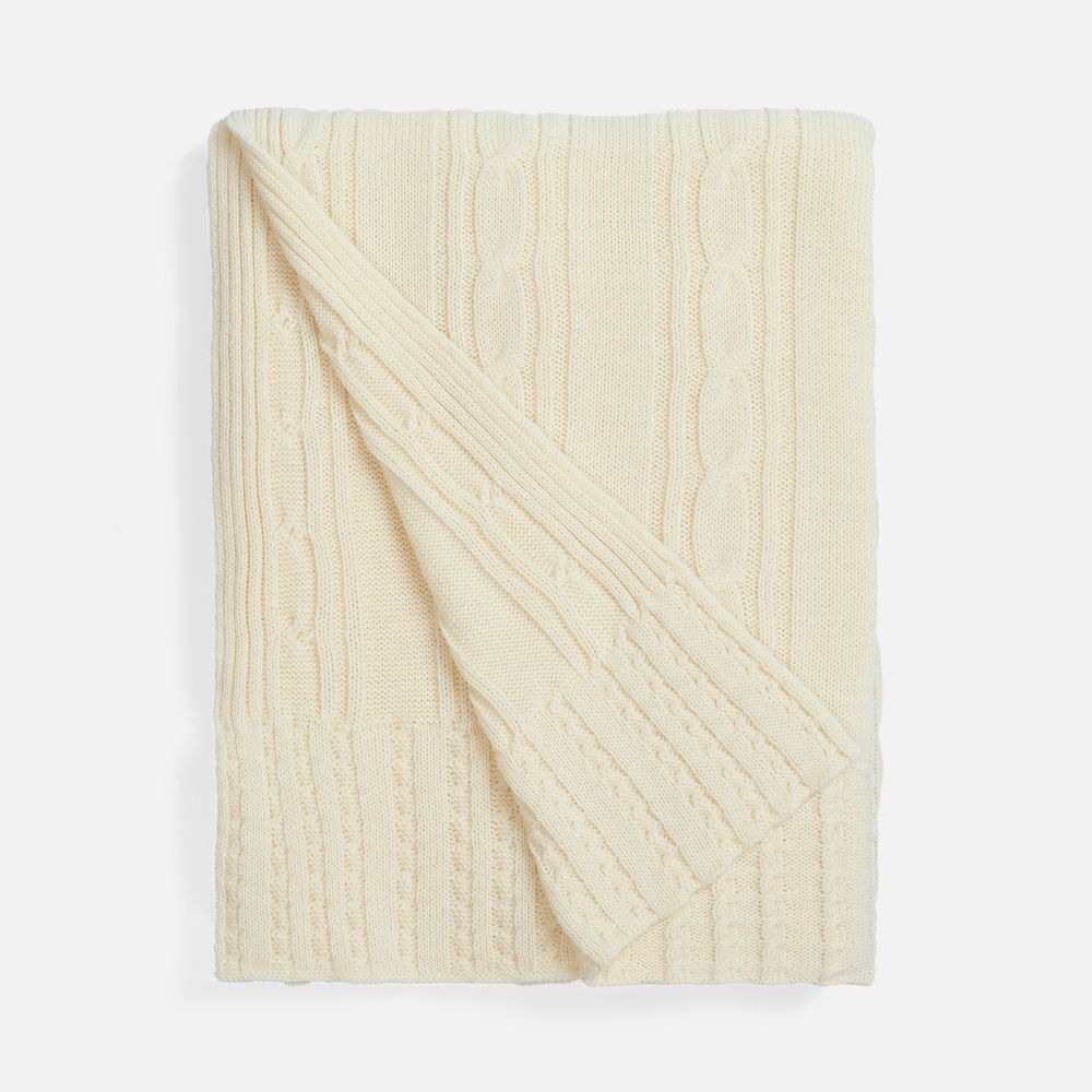 Плед Remitti, белый (молочный) с логотипом