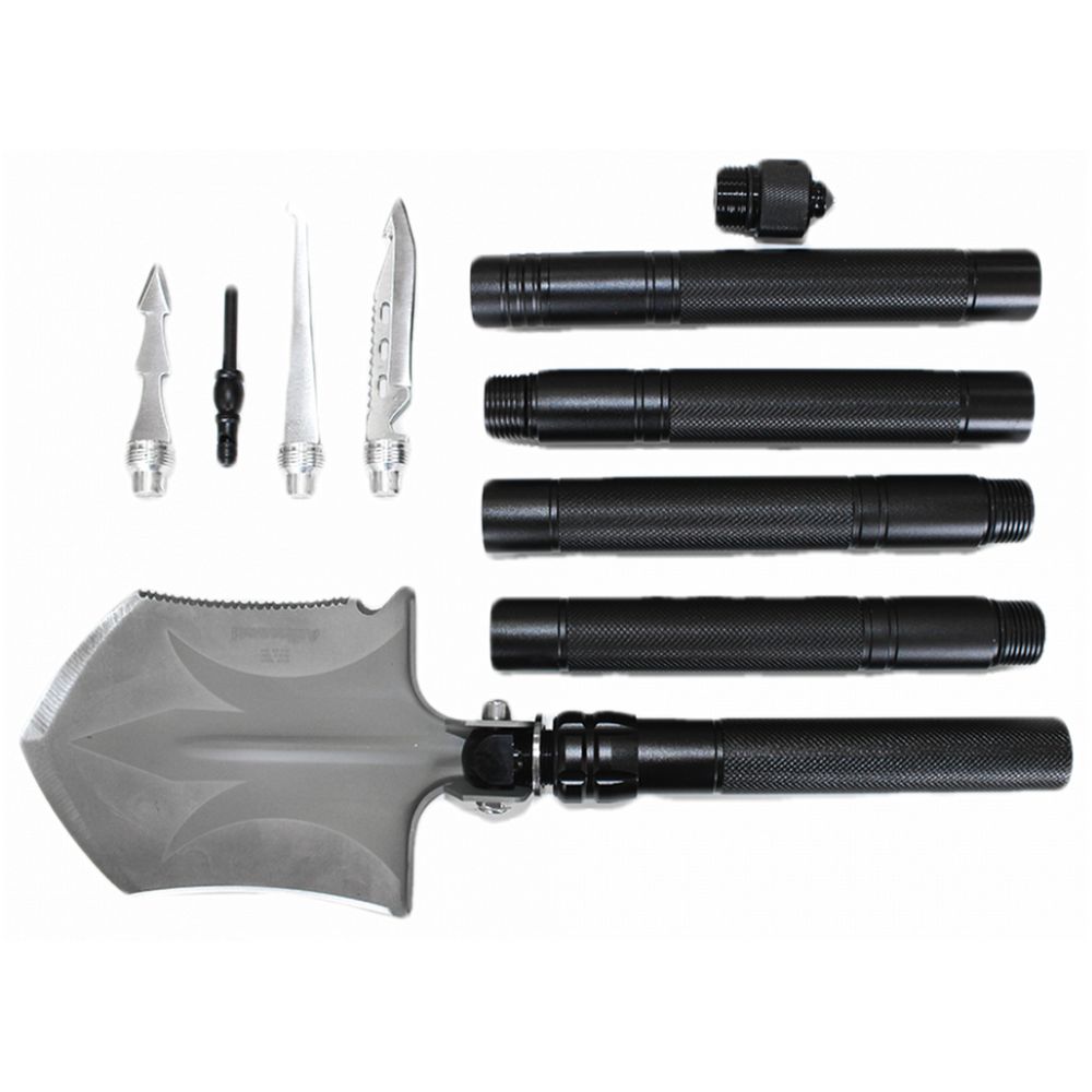 Многофункциональная лопата HK002, черная с логотипом