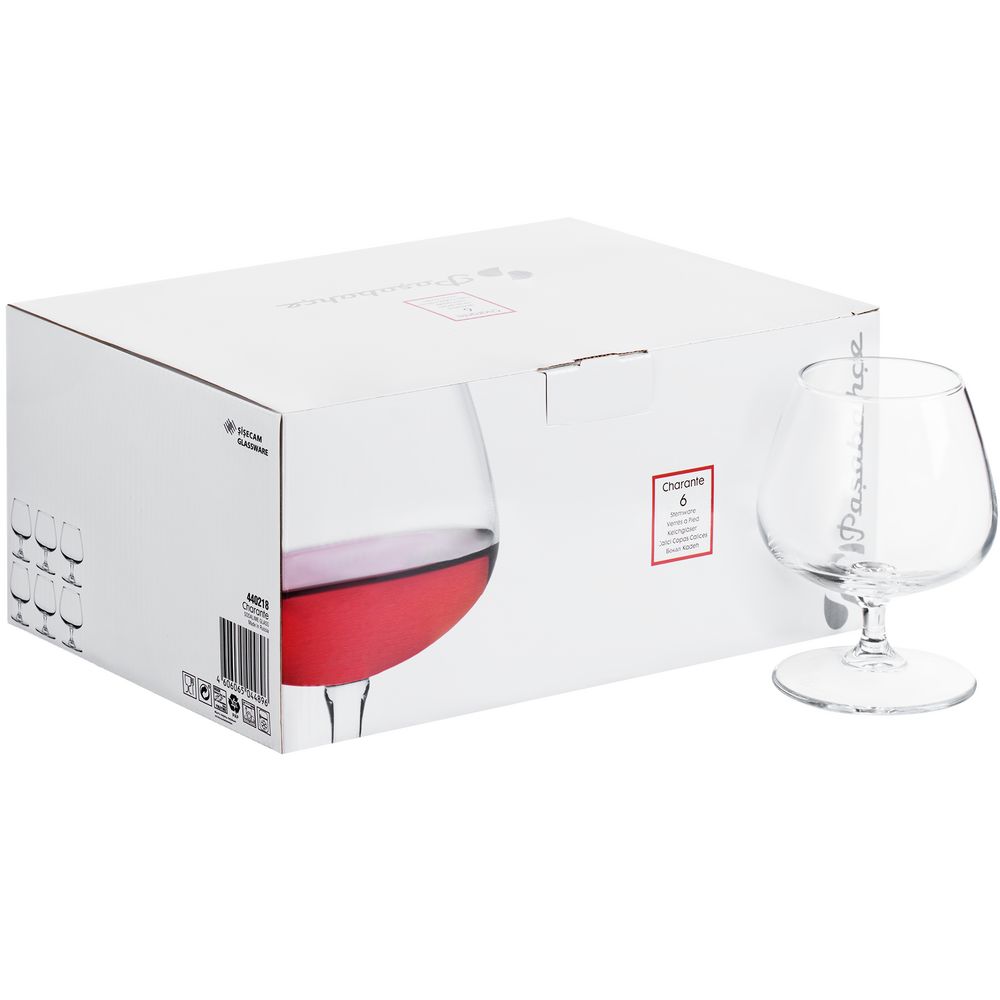 Набор из 6 бокалов для коньяка Charente с логотипом
