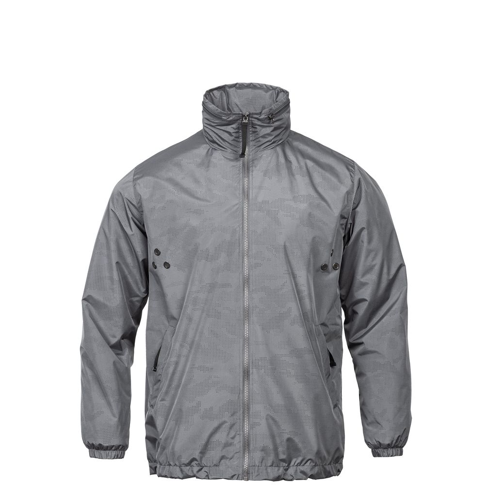 Ветровка светоотражающая Lattvind, серая с логотипом