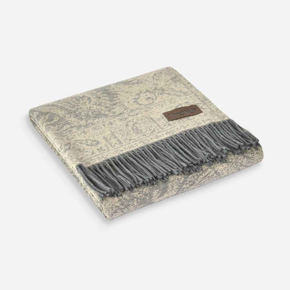 Плед Magnolia, коричневый с логотипом