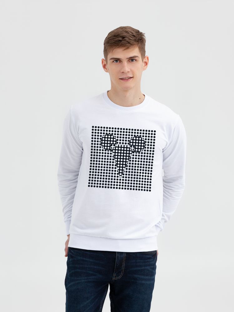 Свитшот Optical Mouse, белый с логотипом