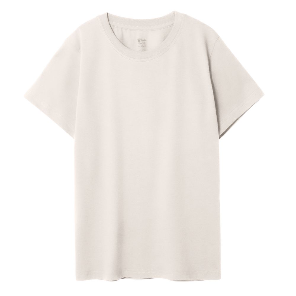 Футболка детская T-Bolka Kids, молочно-белая с логотипом