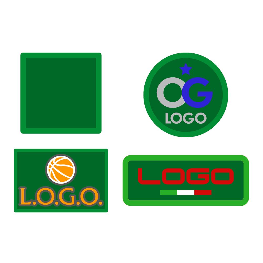 Шеврон из габардина Gabo S, зеленый с логотипом