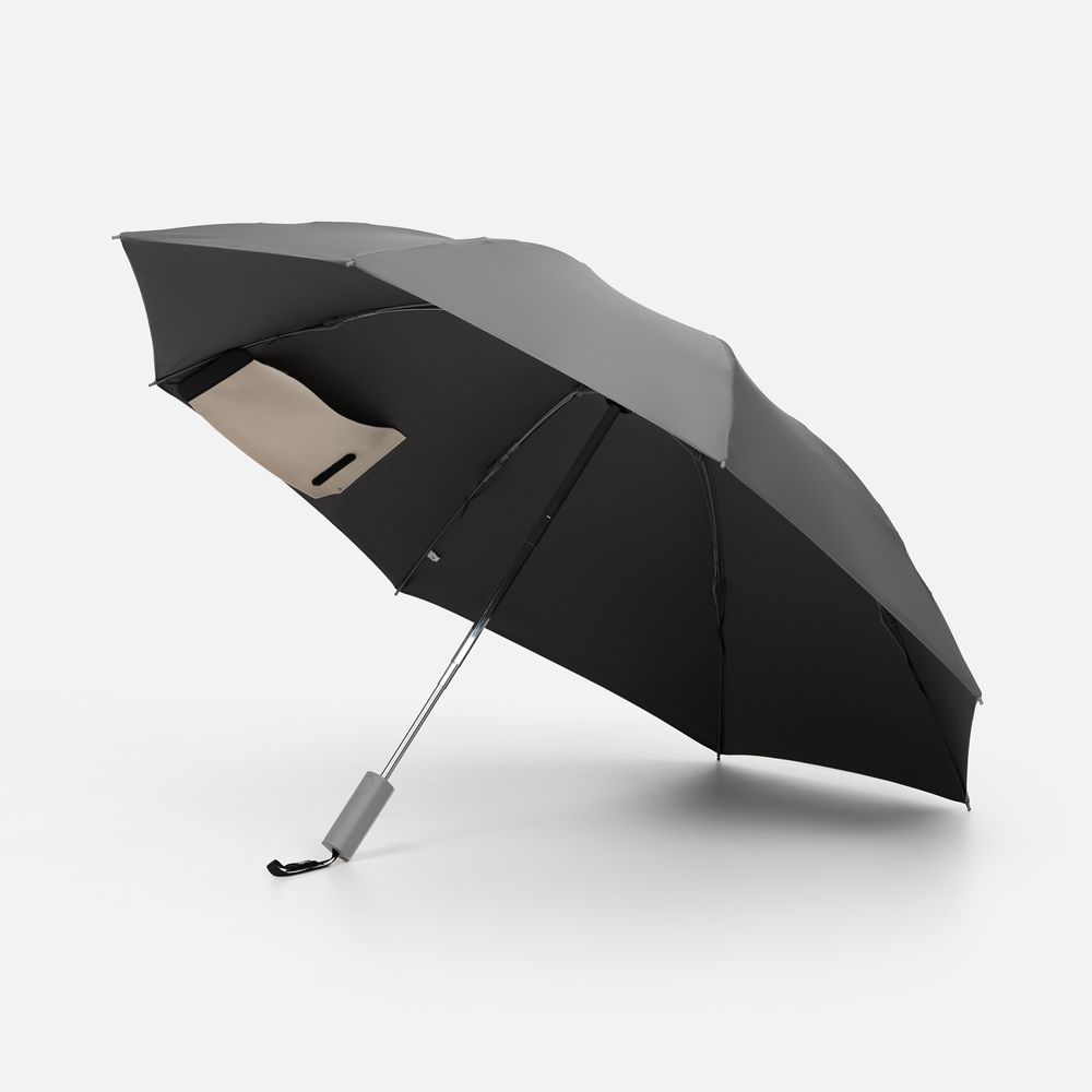 Зонт обратного сложения Easyroll, серый с логотипом