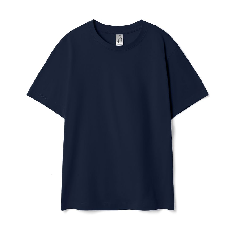Футболка детская Regent Kids 150, темно-синяя (navy) с логотипом