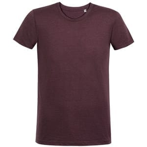 Футболка мужская Regent Fit 150, бордовый меланж с логотипом