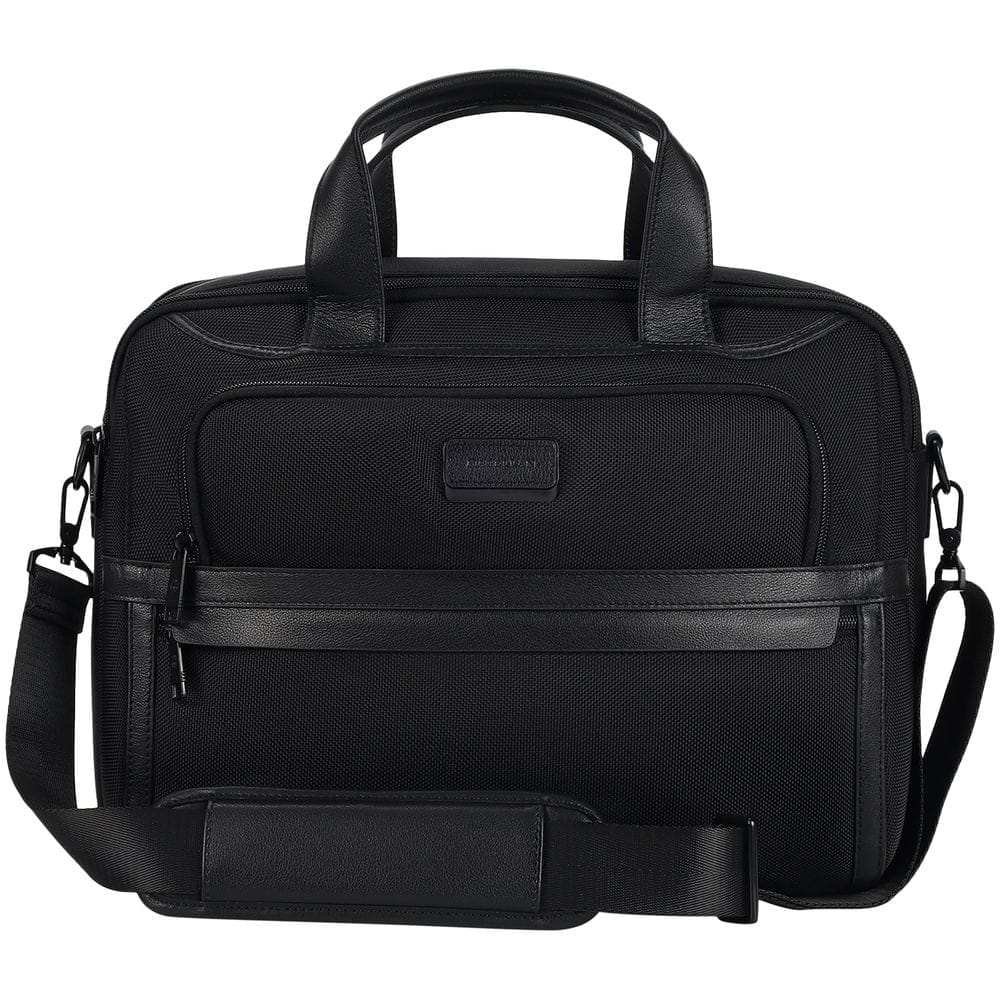 Сумка для ноутбука Santiago Nylon, черная с логотипом