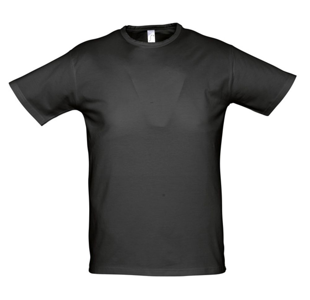 Футболка мужская Milano 190, черная с логотипом