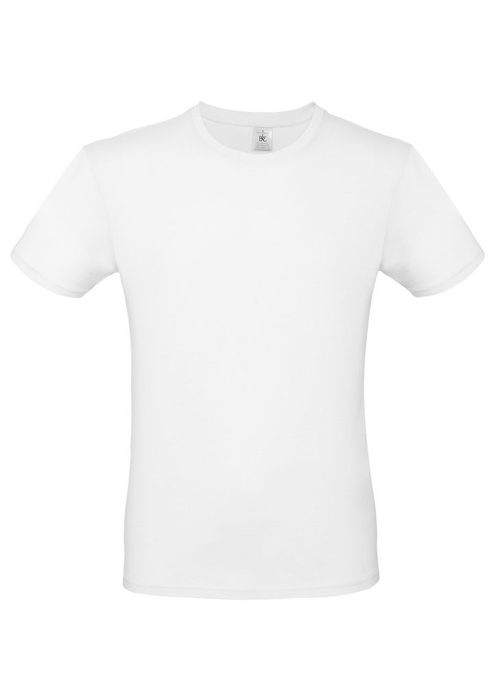 Футболка мужская E150, белая с логотипом