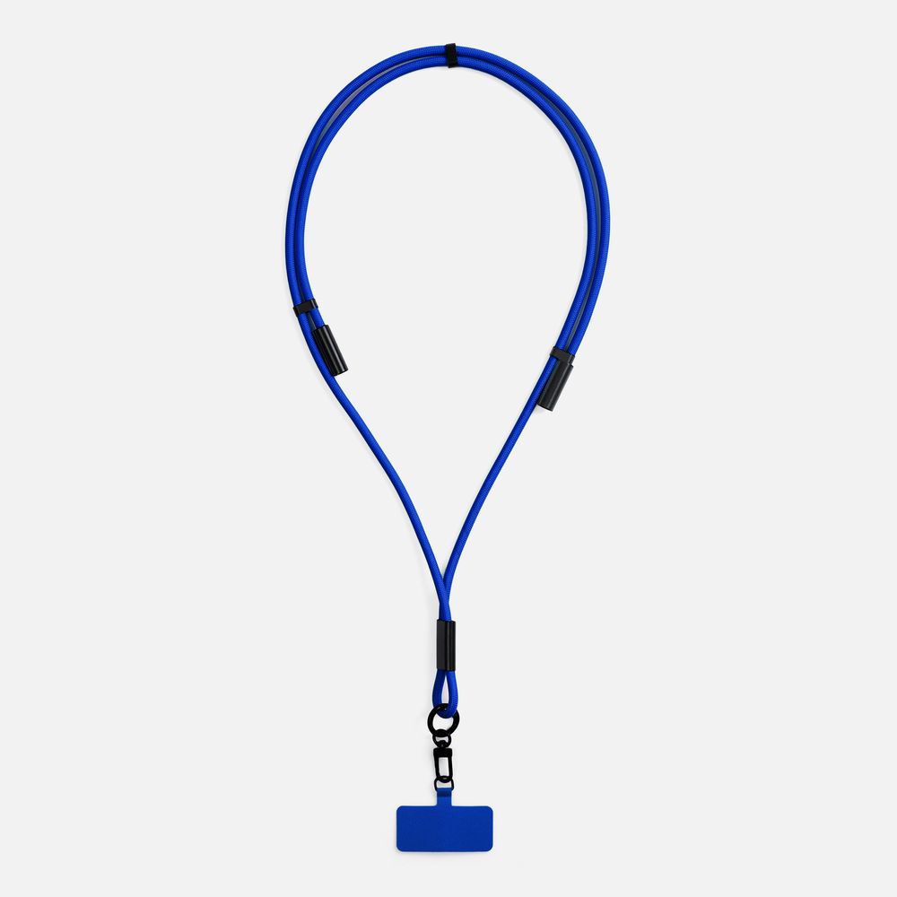 Кабель-ланьярд energyFlex Power Delivery 60 Вт, темно-синий с логотипом