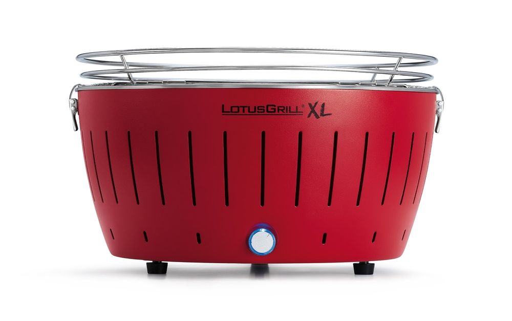 Угольный гриль Lotus Grill XL, красный с логотипом