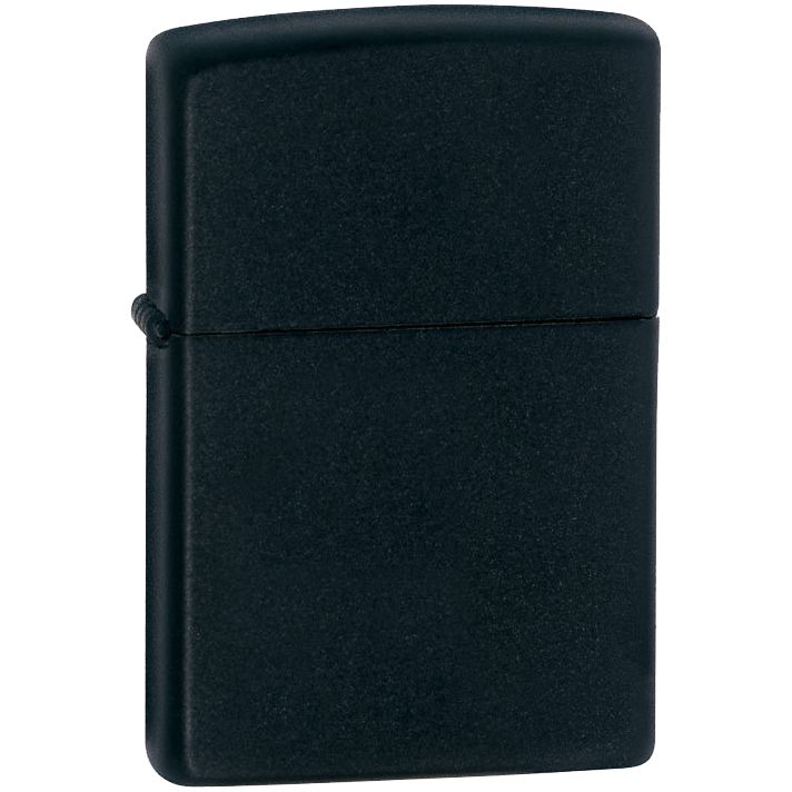 Зажигалка Zippo Classic Matte, матовая черная с логотипом