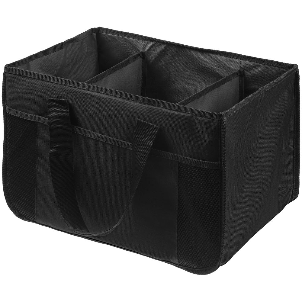 Органайзер в багажник автомобиля Carry, черный с логотипом