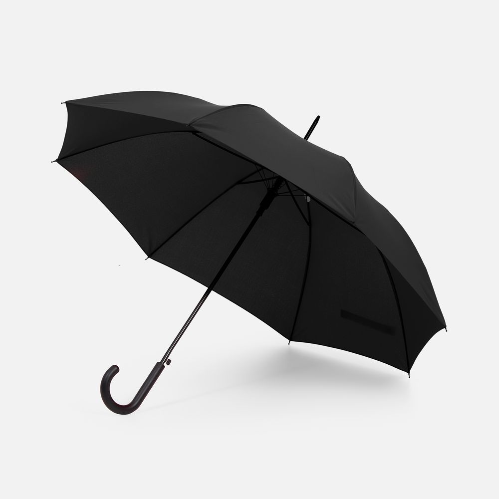 Зонт-трость Rainolla, черный с логотипом