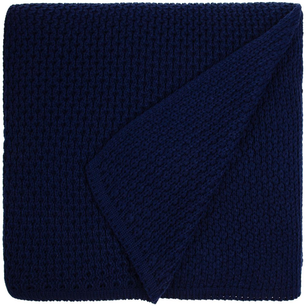 Плед Serenita, темно-синий (сапфир) с логотипом