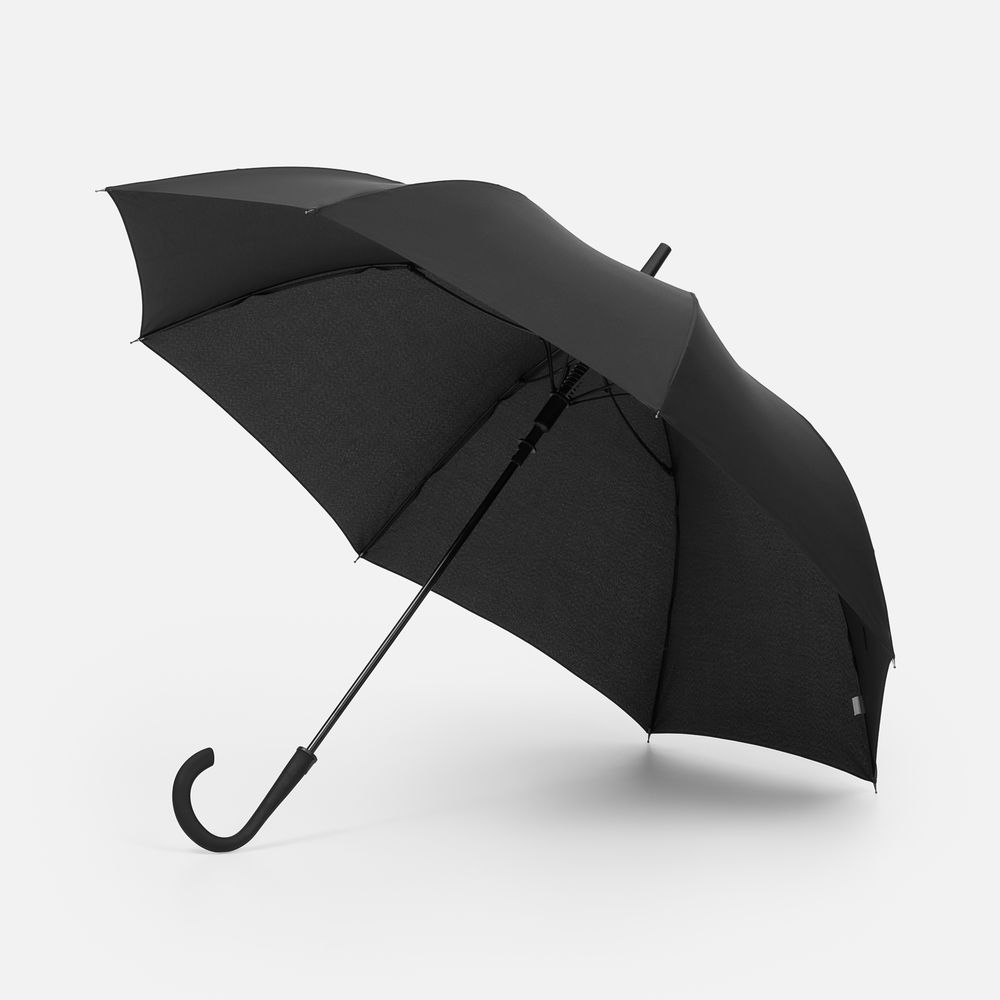 Зонт-трость Nimbrella, черный с логотипом