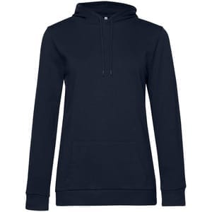 Толстовка с капюшоном женская Hoodie, темно-синяя с логотипом