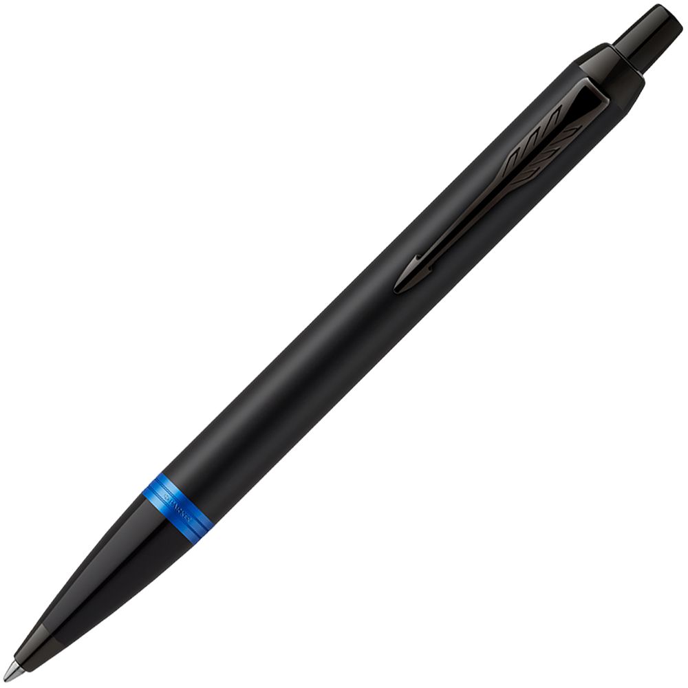 Ручка шариковая Parker IM Professionals Marine Blue BT, черная с синим с логотипом