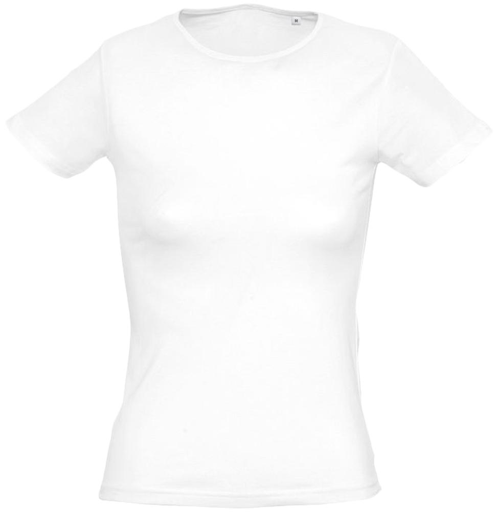 Футболка женская Miami 170, белая с логотипом