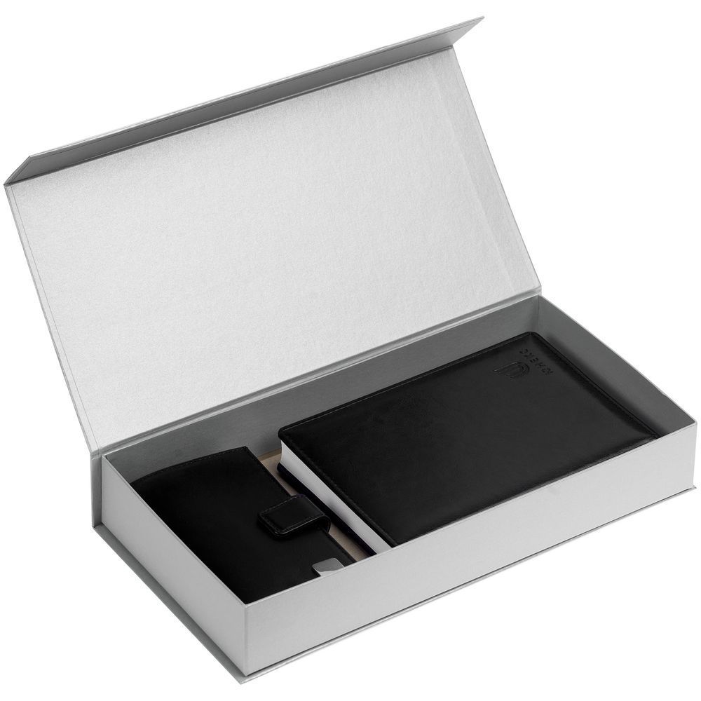 Подарочные коробки с печатью логотипа. Коробка Planning по цене 536 ₽ руб. (артикул 10619.10) Коробка Planning, серебристая