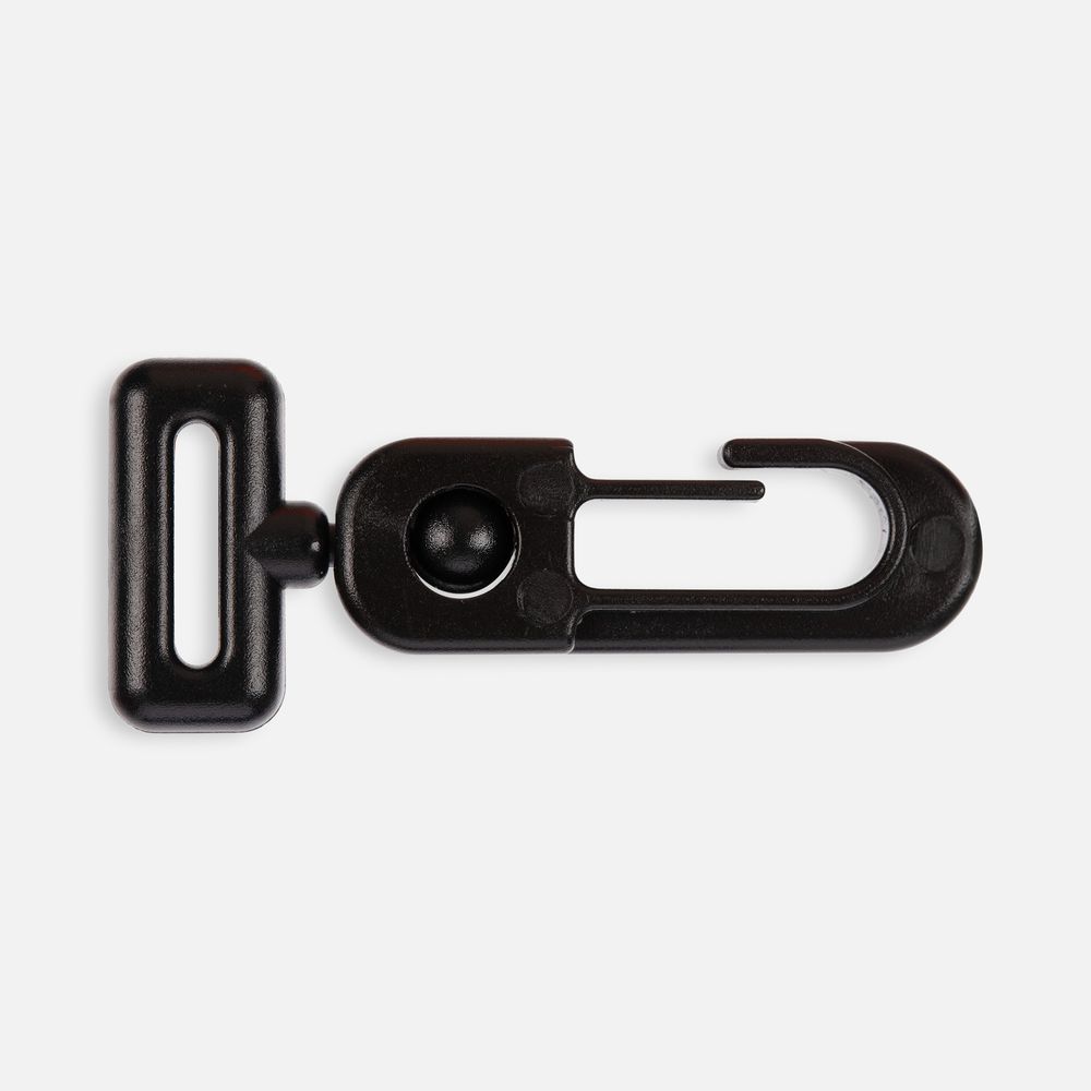 Застежка-карабин Carabine, S, черный с логотипом