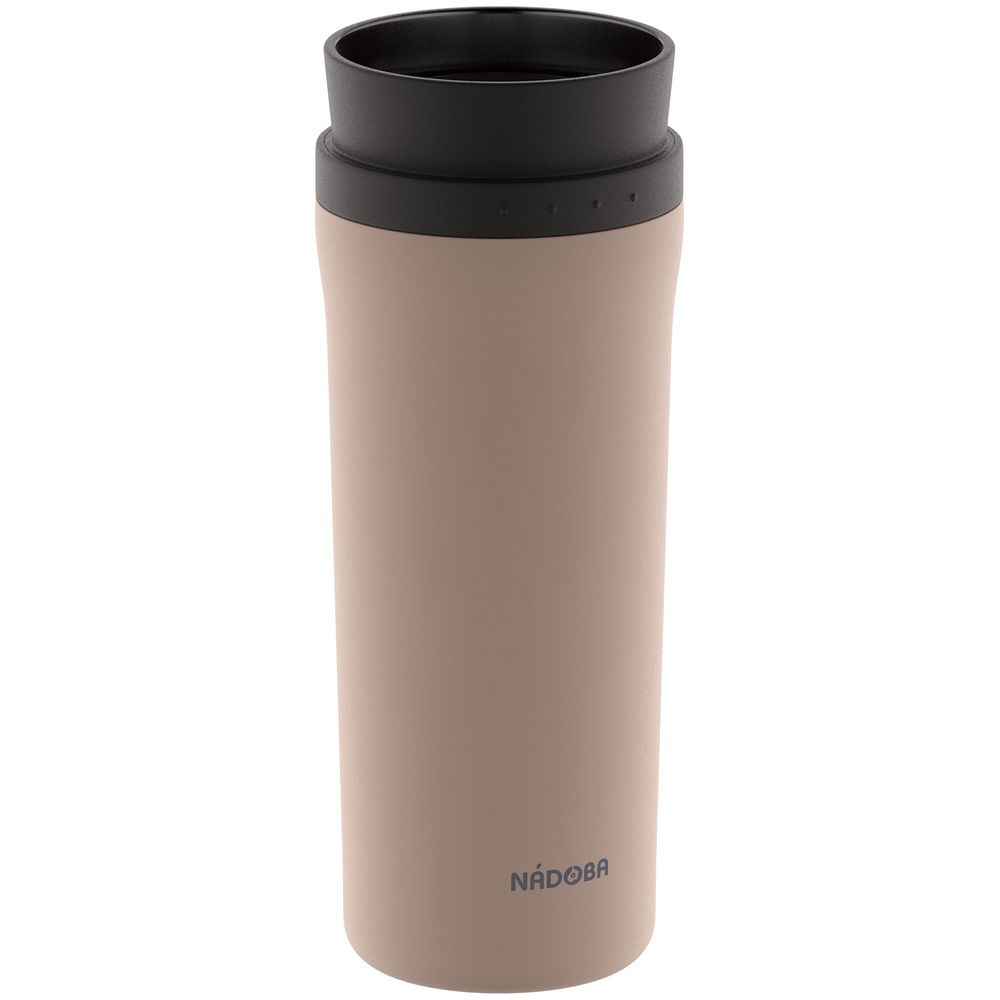 Термокружка Juta, бежевая с логотипом