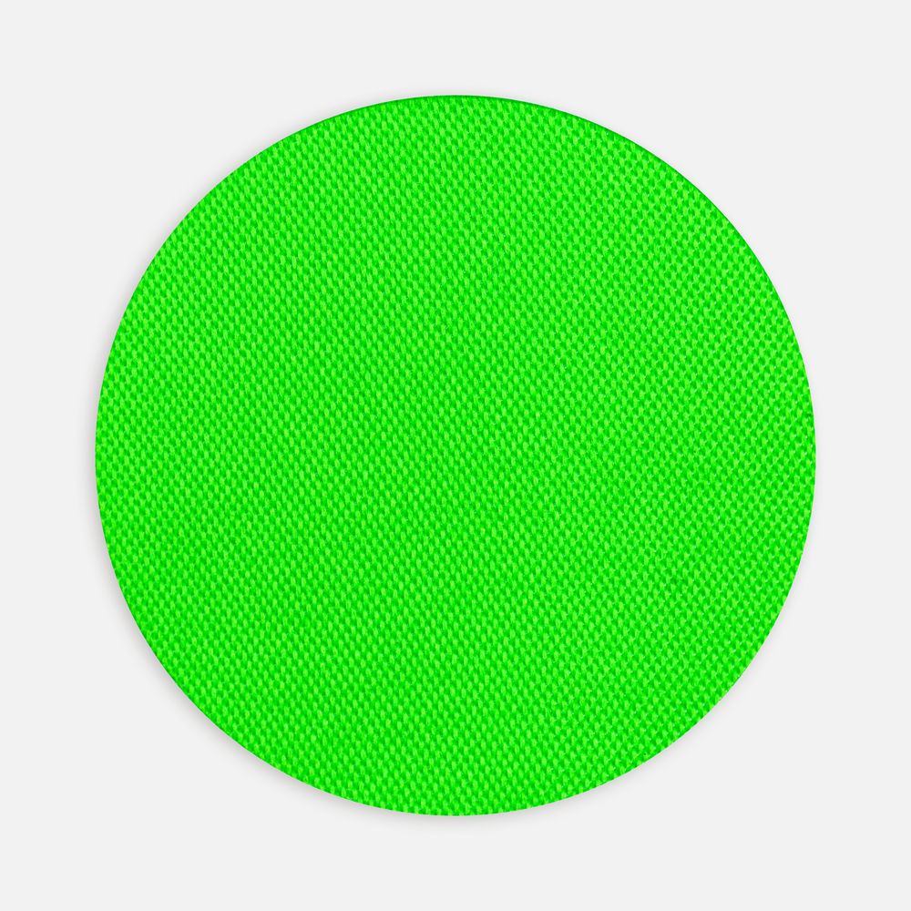 Наклейка тканевая Lunga Round, M, зеленый неон с логотипом