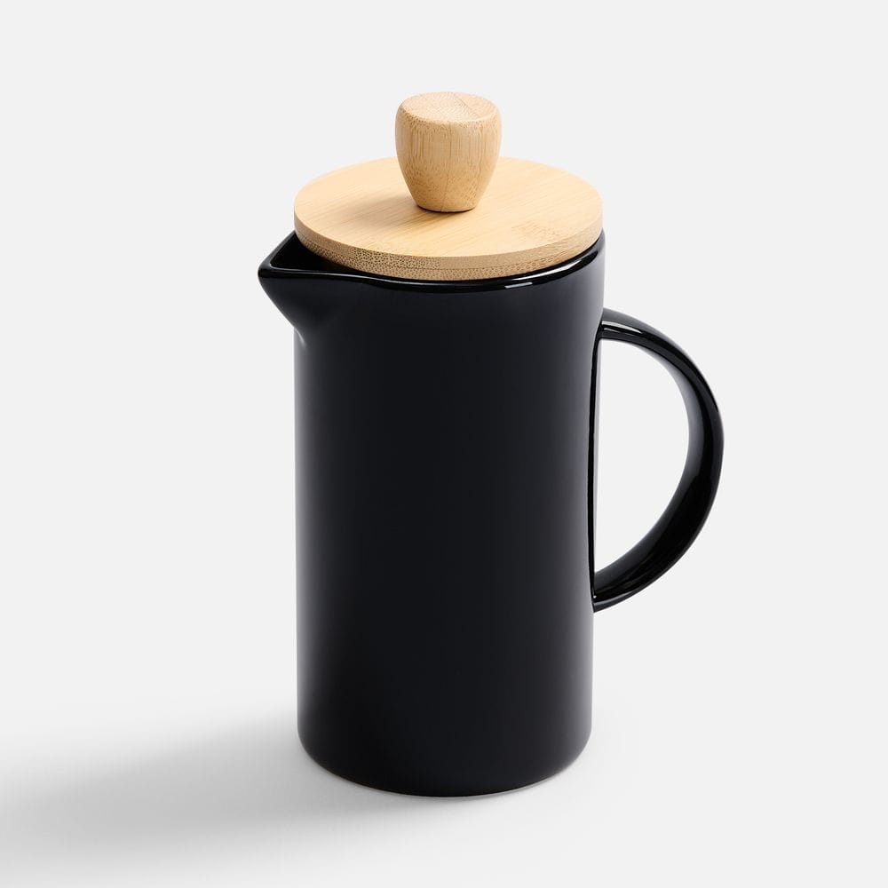 Френч-пресс Ceramero, черный с логотипом