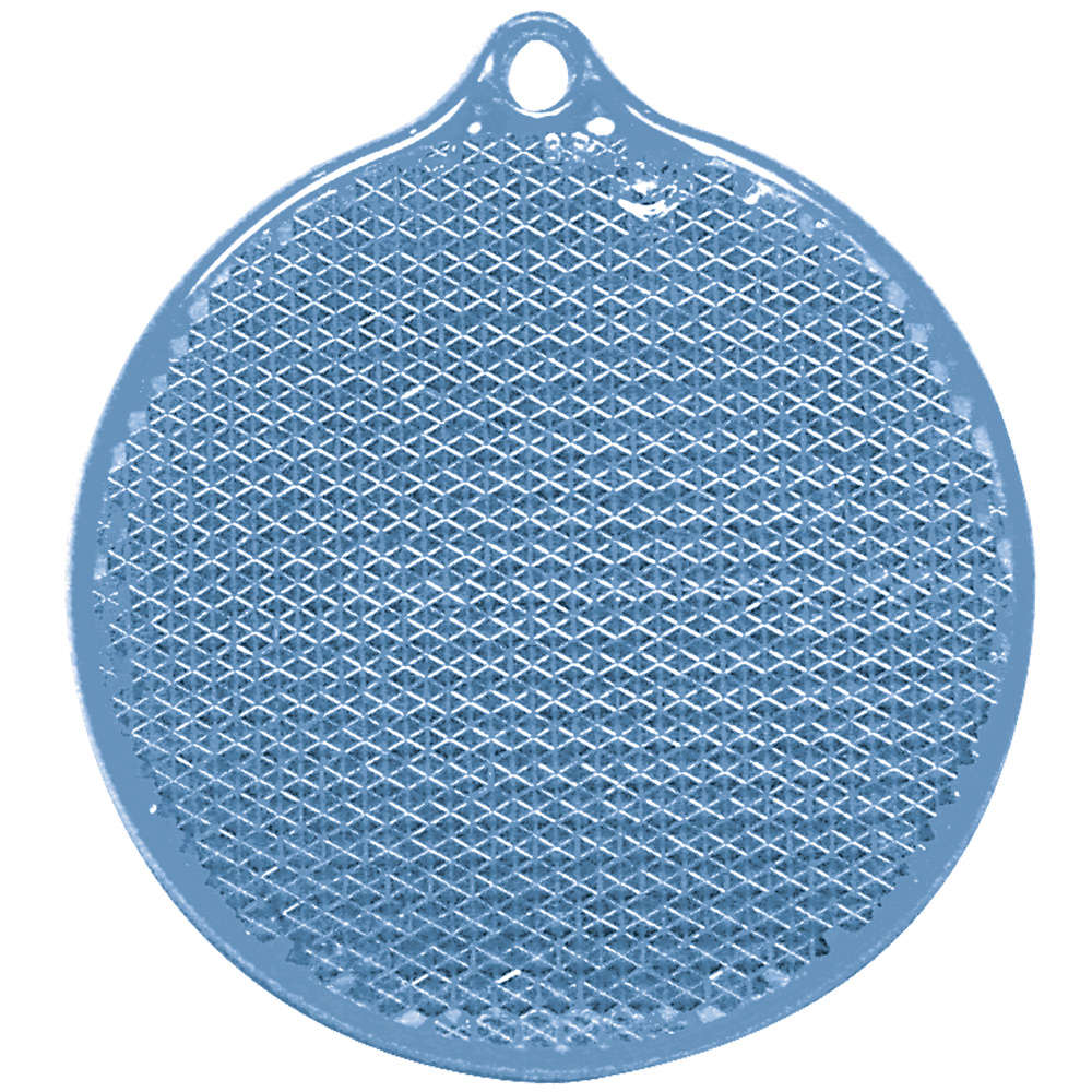 Пешеходный светоотражатель «Круг», синий с логотипом