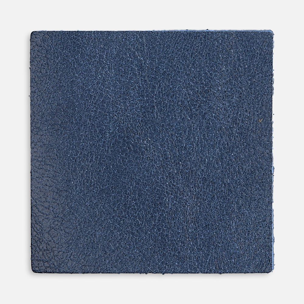 Лейбл кожаный Pasek, L, синий с логотипом