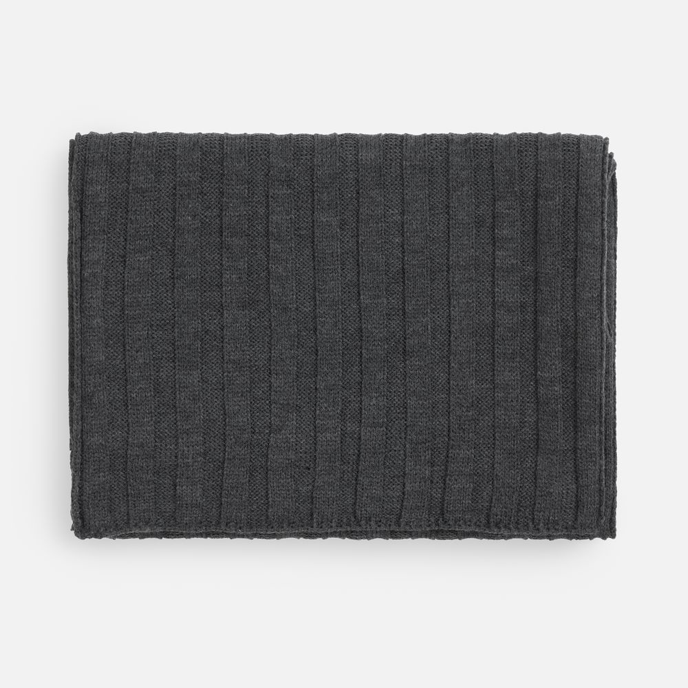 Шарф Metelitsa, темно-серый меланж с логотипом