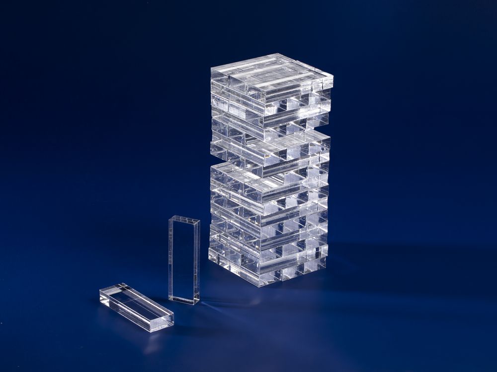 Игра Acrylic Tower, прозрачная с логотипом