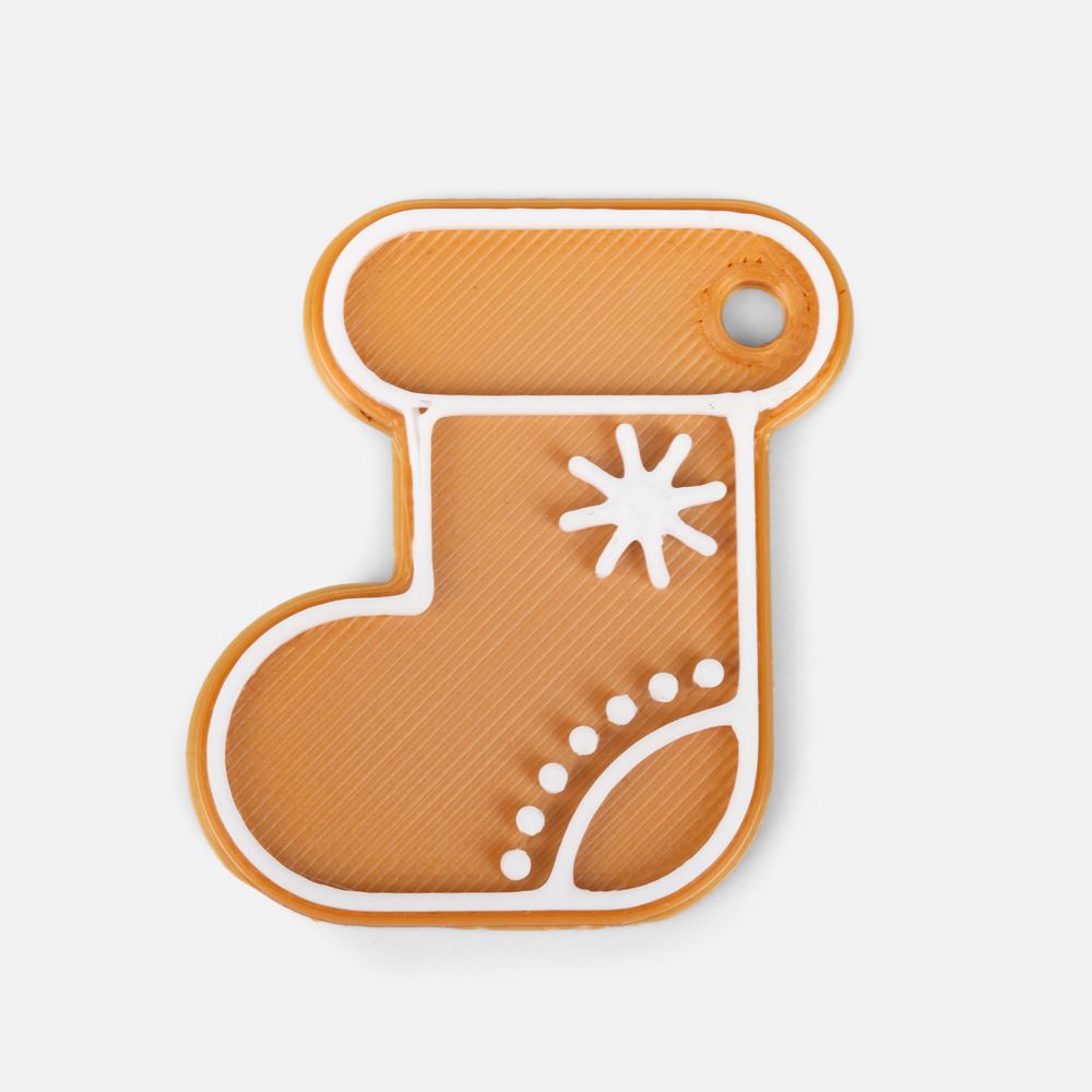 Мини-подвеска «Пряник», 3D-печать на заказ, носочек с логотипом