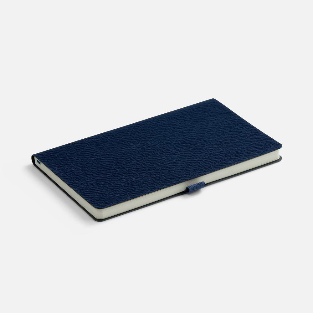 Ежедневник Lungo, недатированный, темно-синий с логотипом